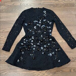 Exquisite Marchesa Black Lace Gown.